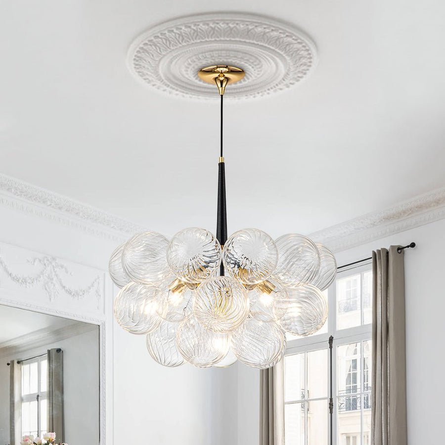 Lightweight Bubble Glass Chandelier for Easy Install