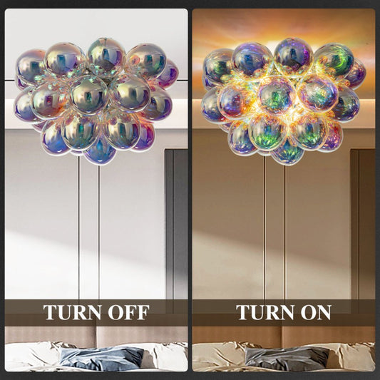 Bubble Glass Chandelier for Kitchen Island - Functional Art