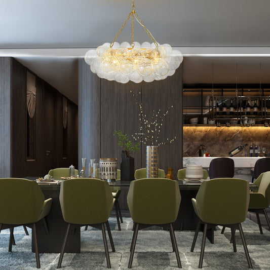 Commercial Bubble Glass Chandelier for Boutique Hotel