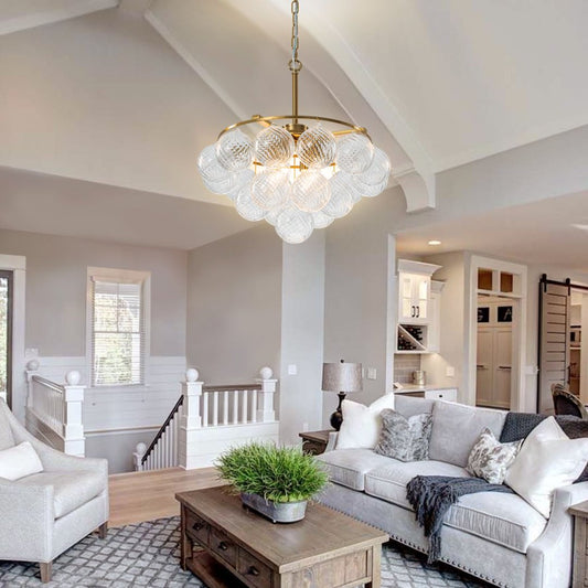 Bubble Glass Chandelier for Patio - Weatherproof Design