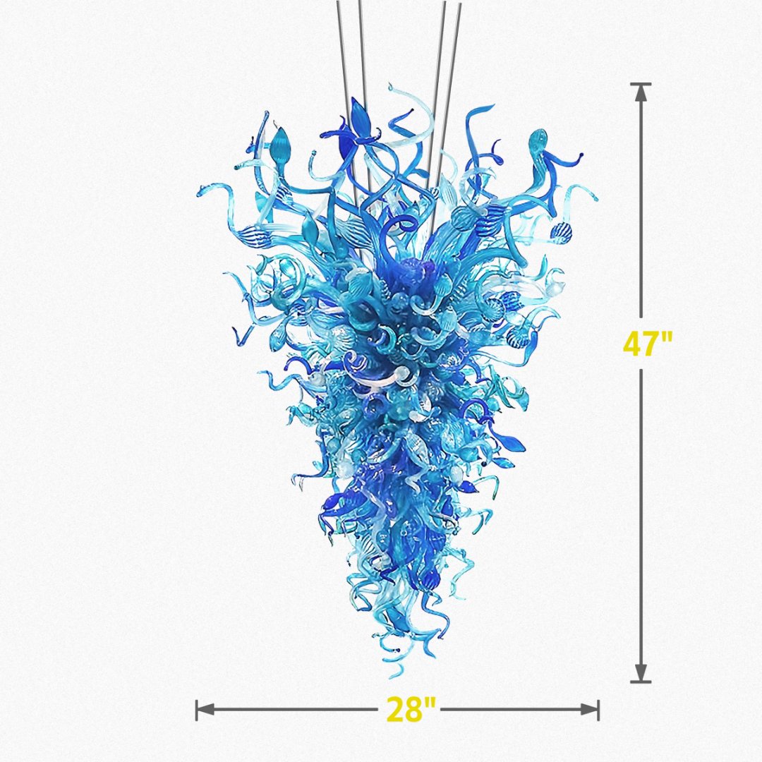 Modern Blown Glass Chandelier – Sleek Home Lighting
