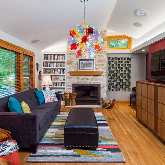 Crystal Bubble Glass Chandelier for Luxury Penthouse