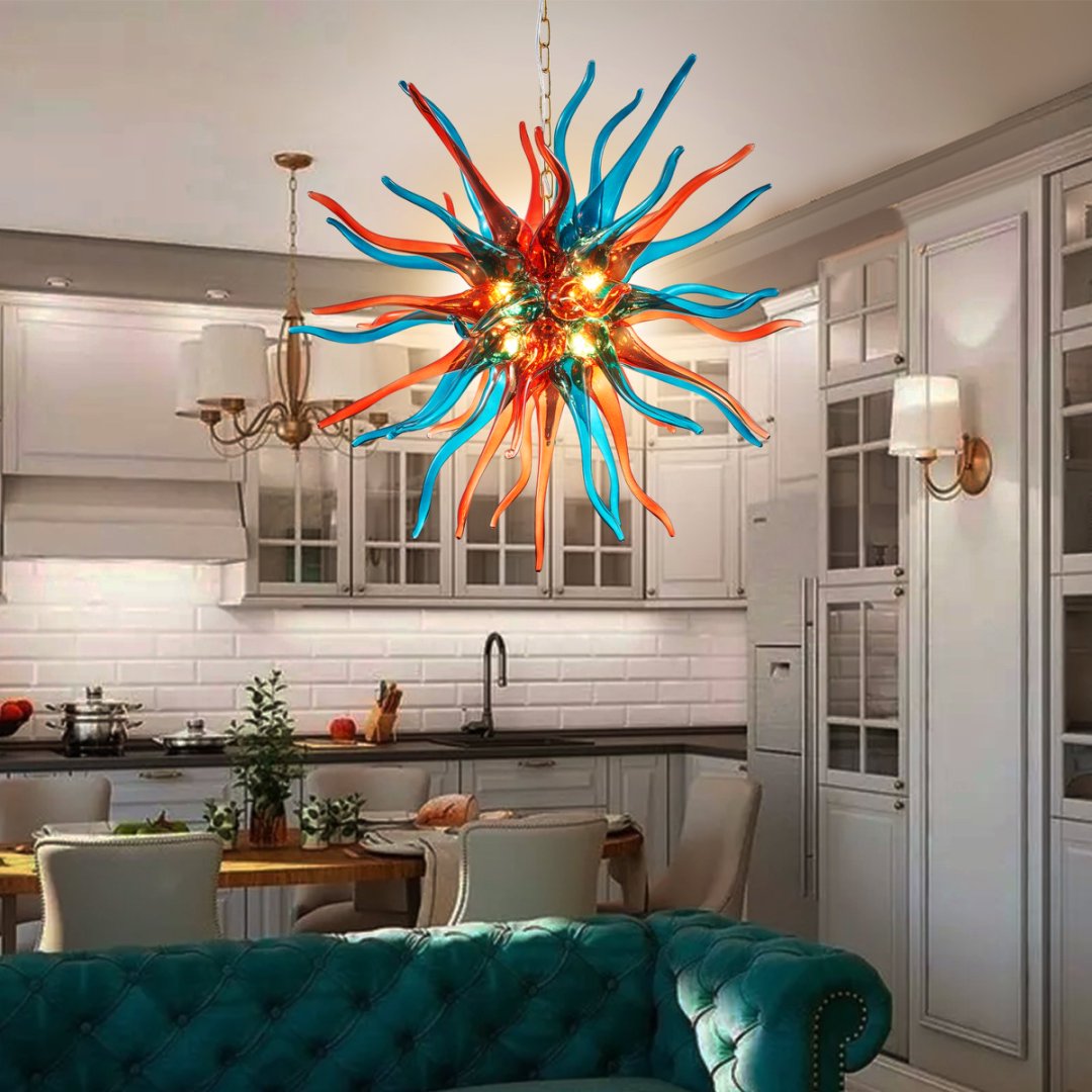 Designer Blown Glass Chandelier – High-End Luxury