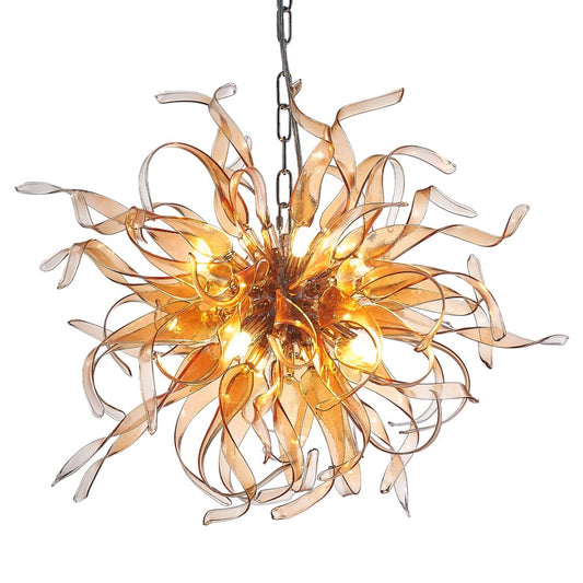 Baroque Blown Glass Chandelier – Ornate Detailing 