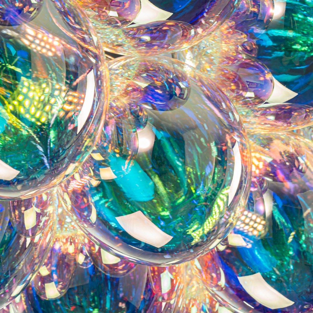 Bubble Glass Chandelier for Dining Room - Elegant Centerpiece