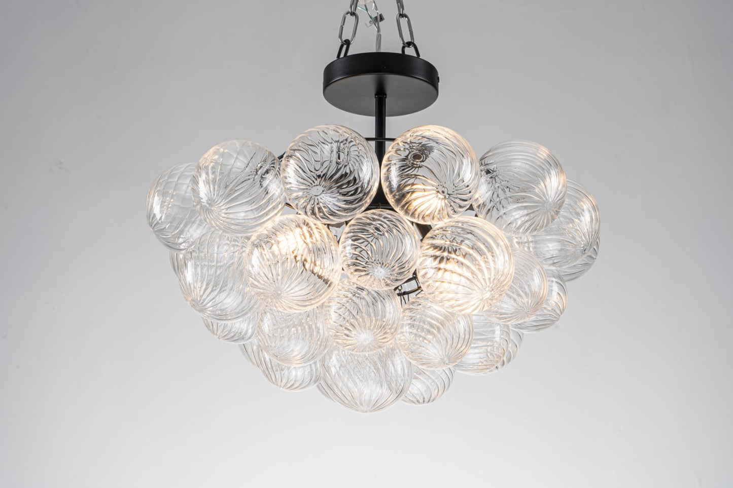 Traditional Bubble Glass Chandelier for Classic Library