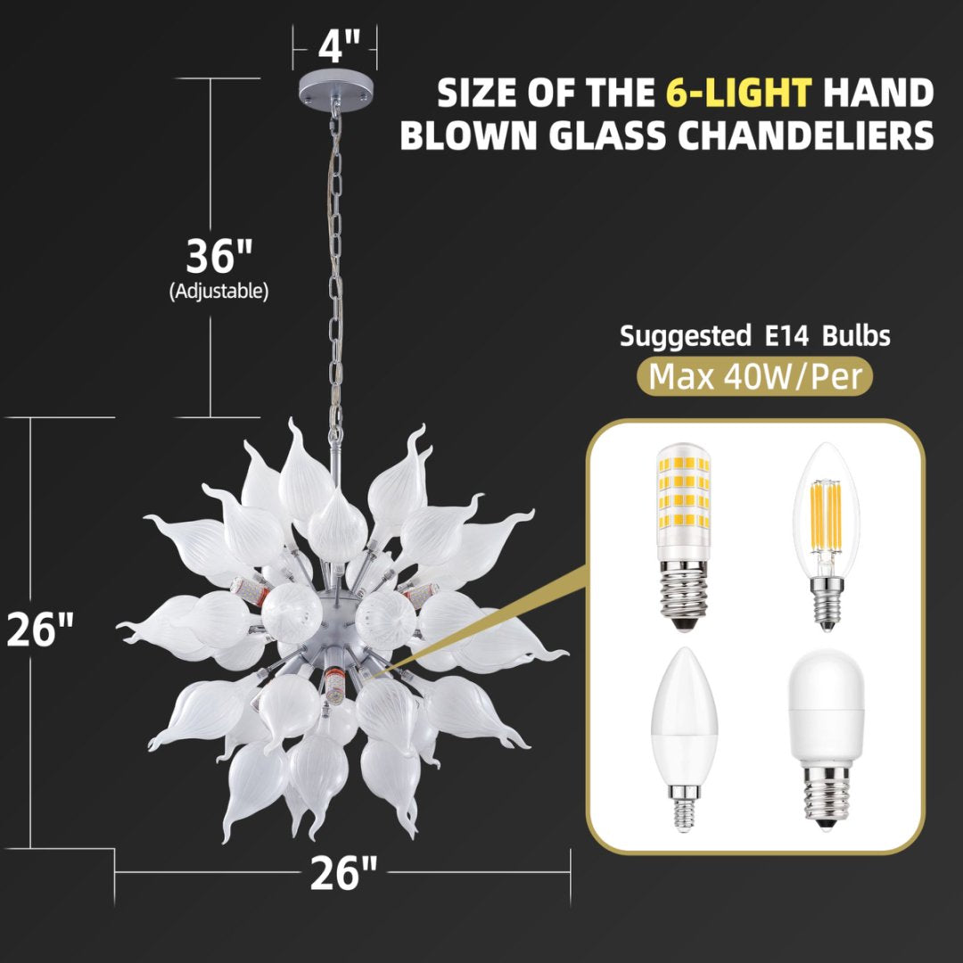 Best-Selling Blown Glass Chandelier – Top Rated
