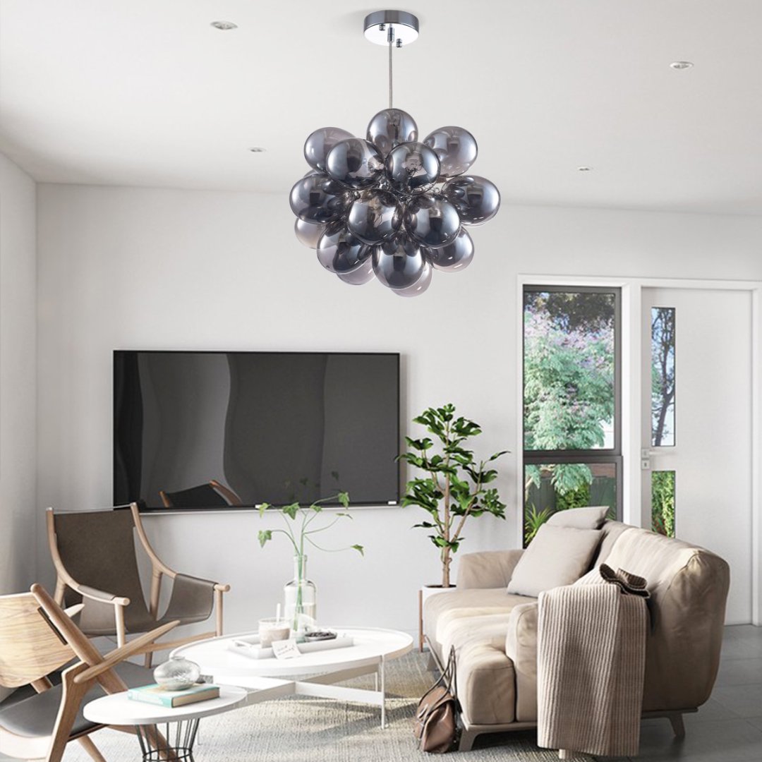 Bubble Glass Chandelier for Living Room - Modern Focal Point
