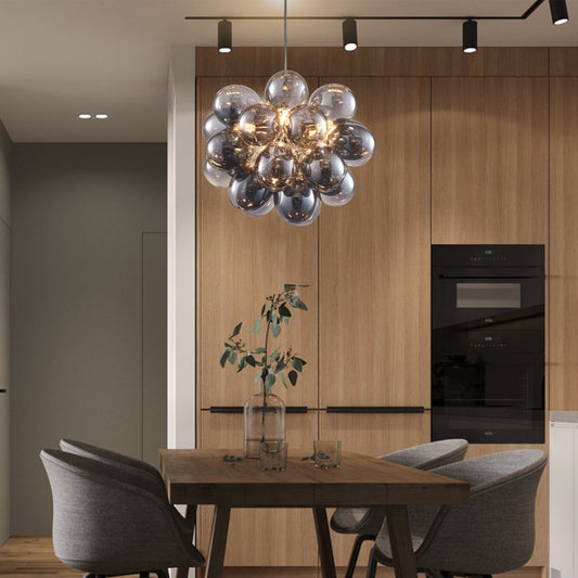 Bubble Glass Chandelier for Living Room - Modern Focal Point