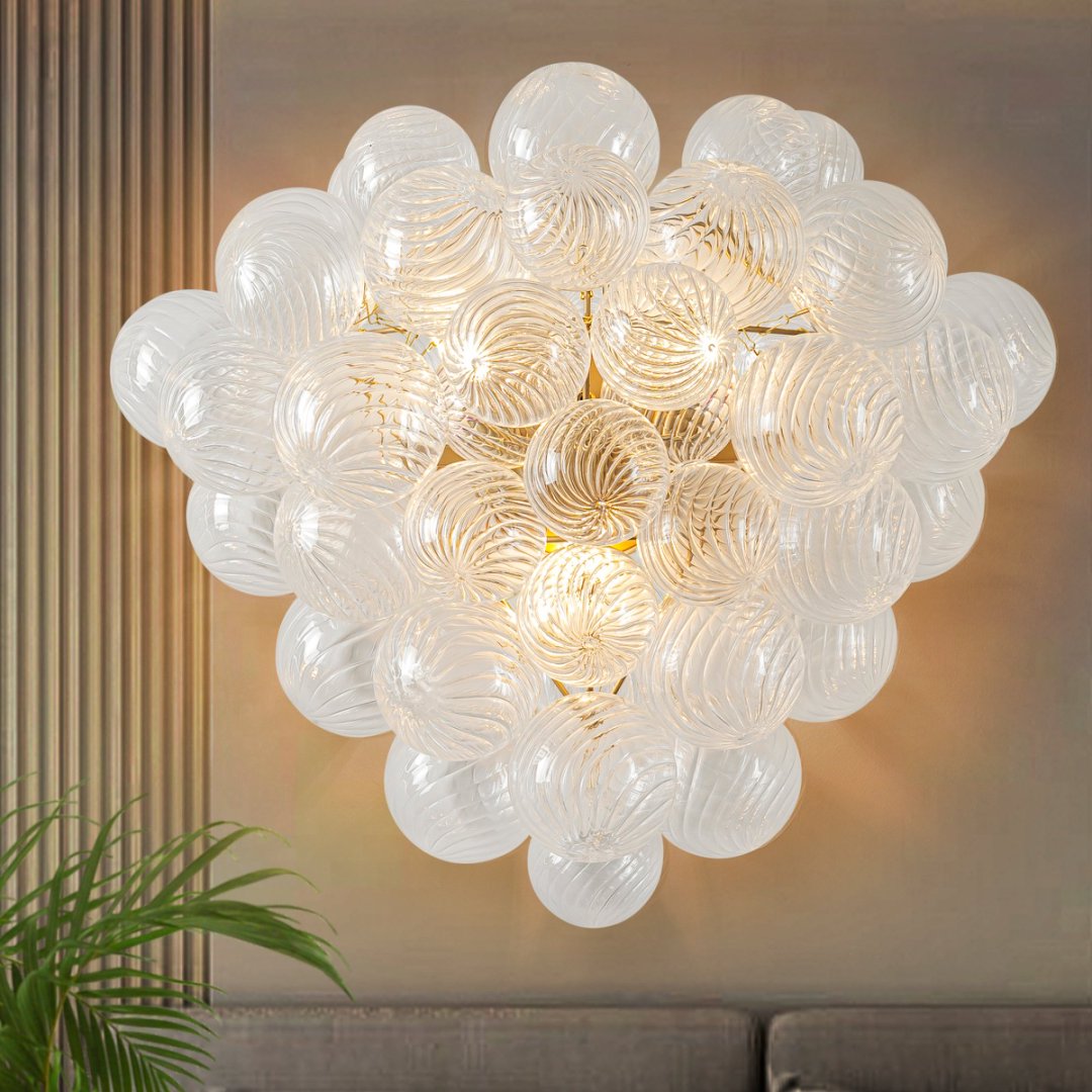 Custom Bubble Glass Chandelier for Architect Project