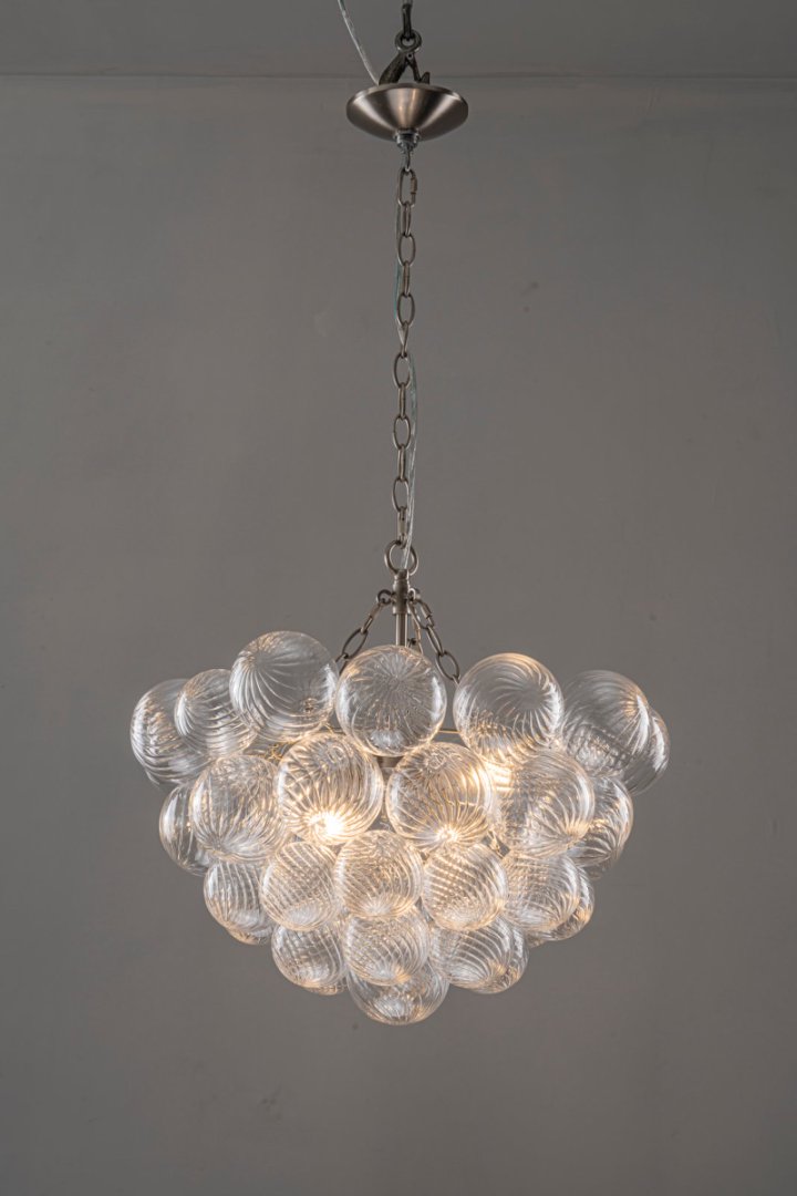 Minimalist Bubble Glass Chandelier for Scandinavian Home