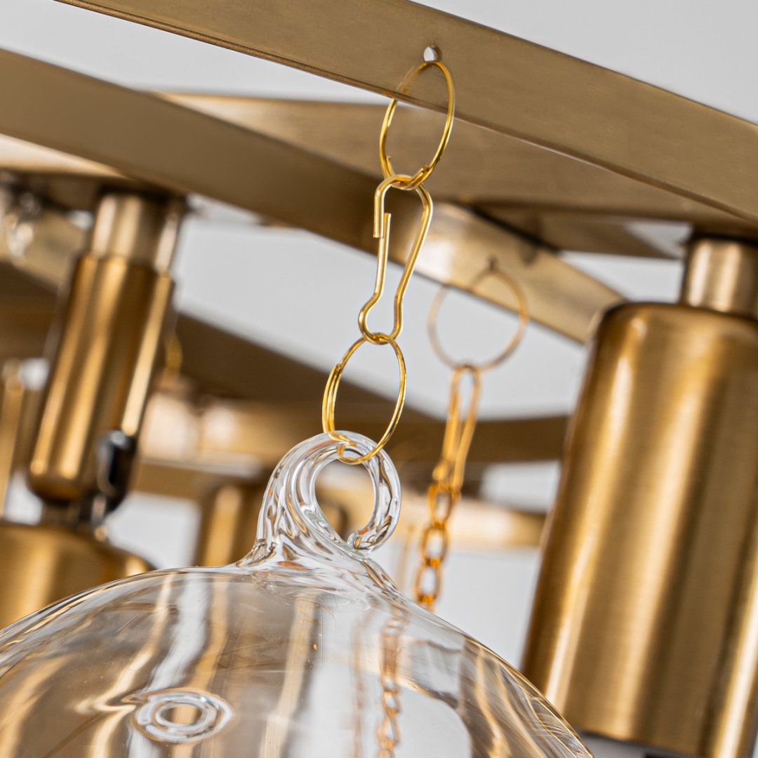 Bubble Glass Chandelier for Staircase - Dramatic Lighting