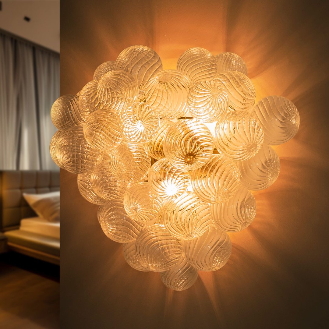 Custom Bubble Glass Chandelier for Architect Project