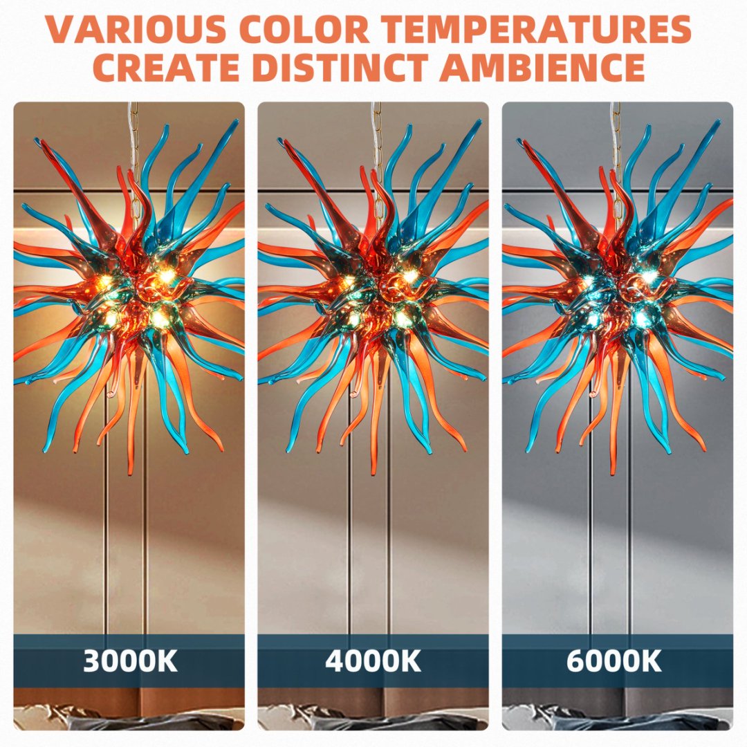 Designer Blown Glass Chandelier – High-End Luxury