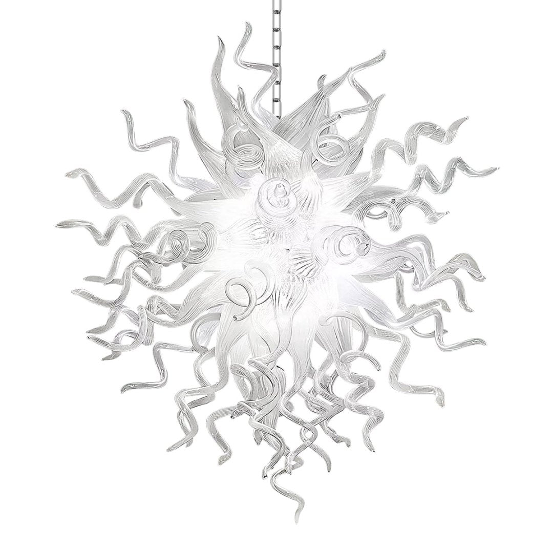 Frosted Blown Glass Chandelier – Soft Diffused Light