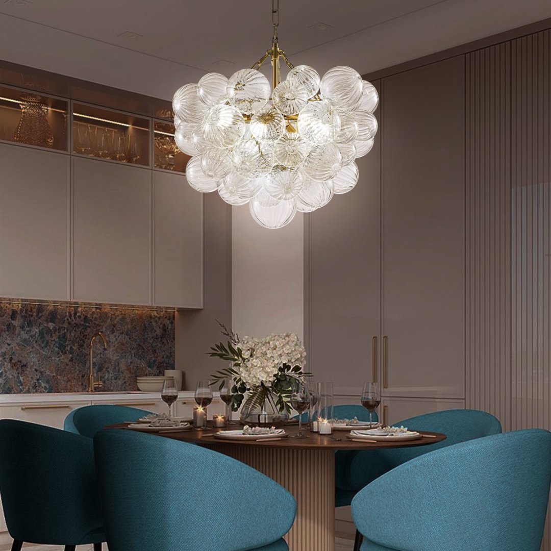 Modern Bubble Glass Chandelier for Contemporary Loft