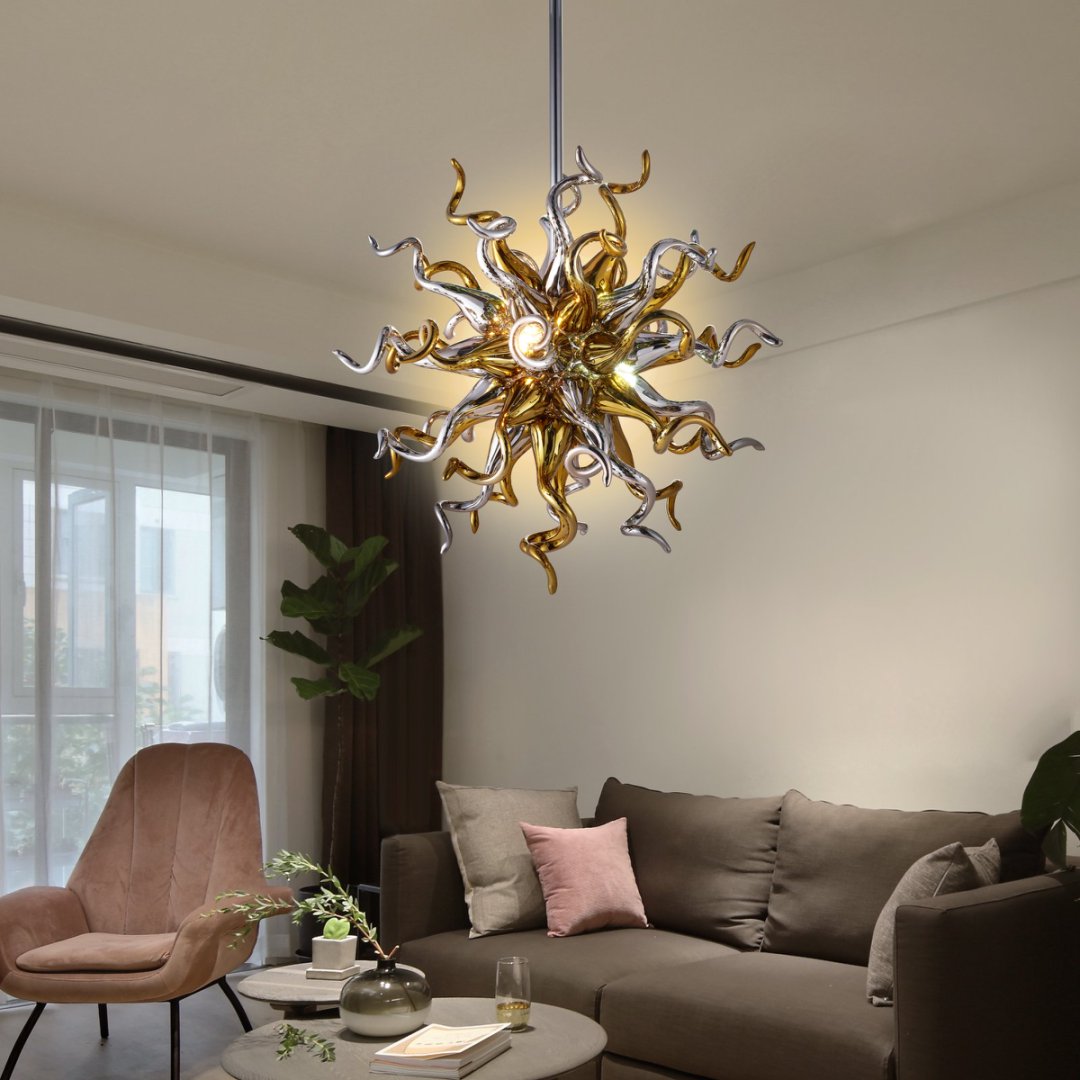 Custom Blown Glass Chandelier – Made to Order