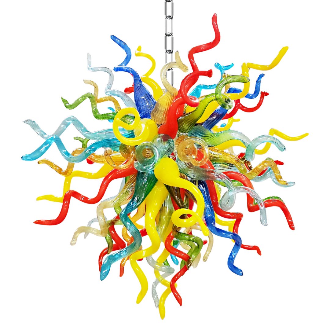 Small Blown Glass Chandelier – Perfect for Bedrooms