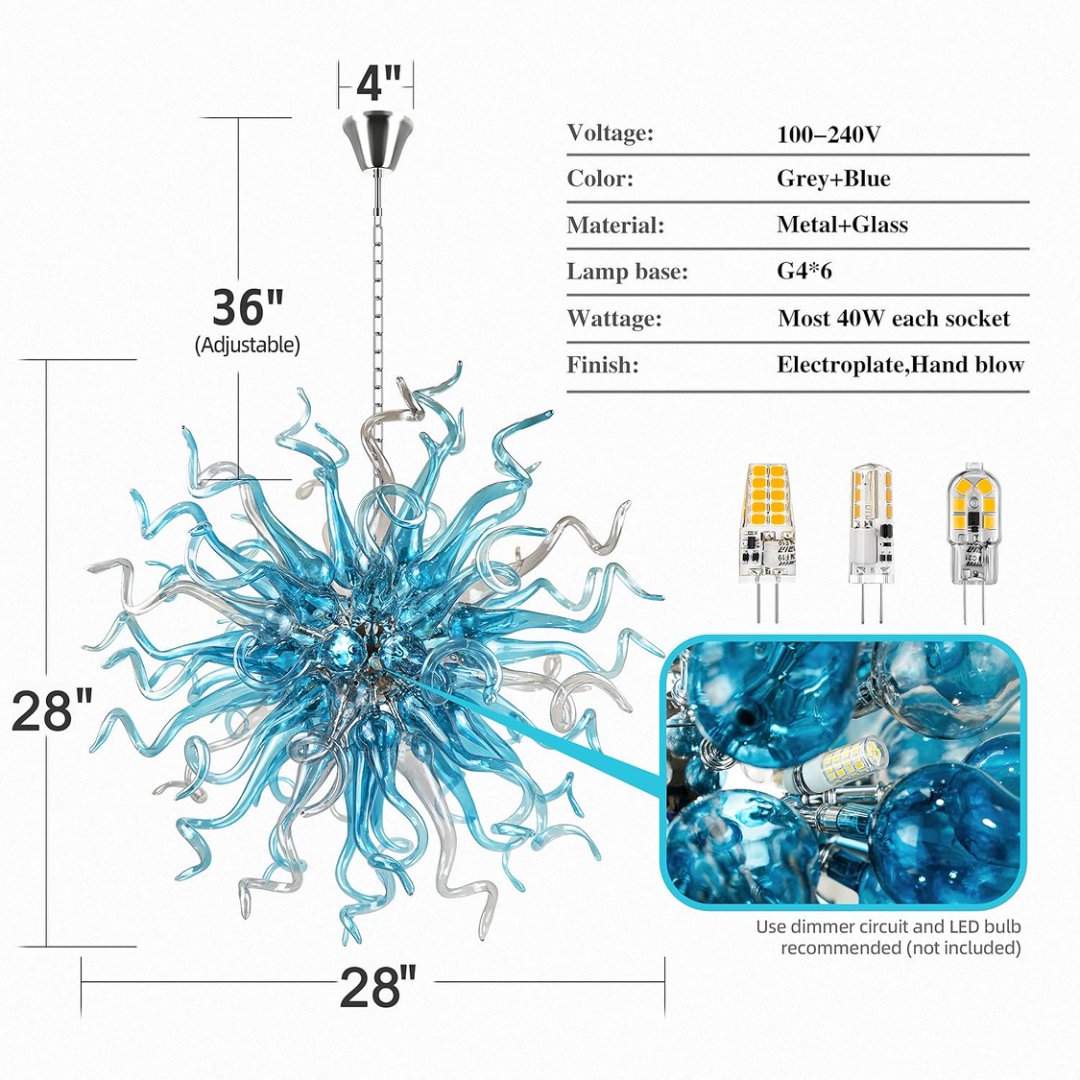 Exclusive Blown Glass Chandelier – Limited Edition