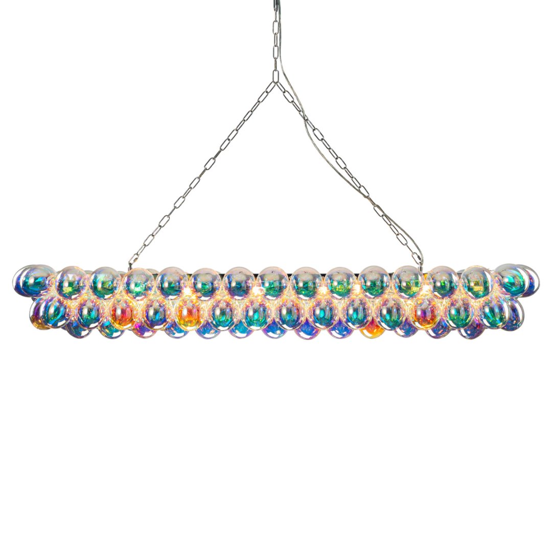 Bubble Glass Chandelier for Dining Room - Elegant Centerpiece