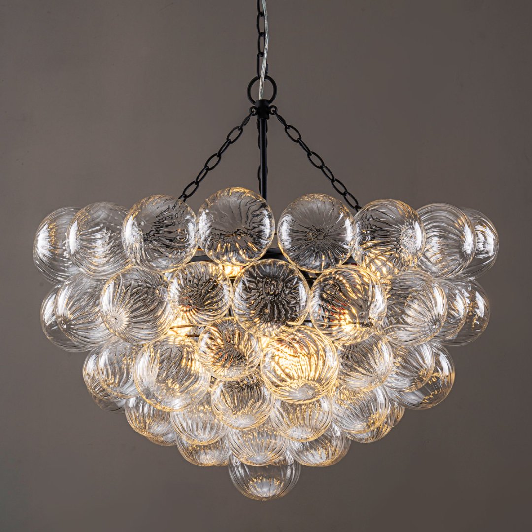 Large Bubble Glass Chandelier for High Ceiling Foyer