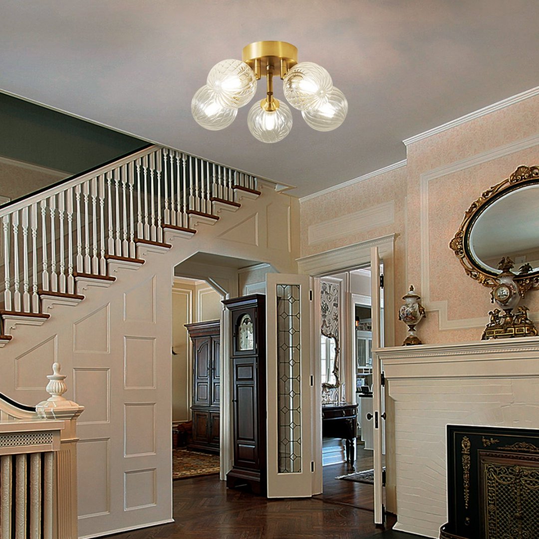 Waterfall Bubble Glass Chandelier for Stairwell