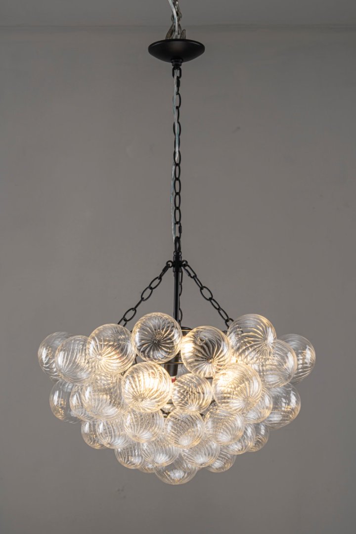 Large Bubble Glass Chandelier for High Ceiling Foyer