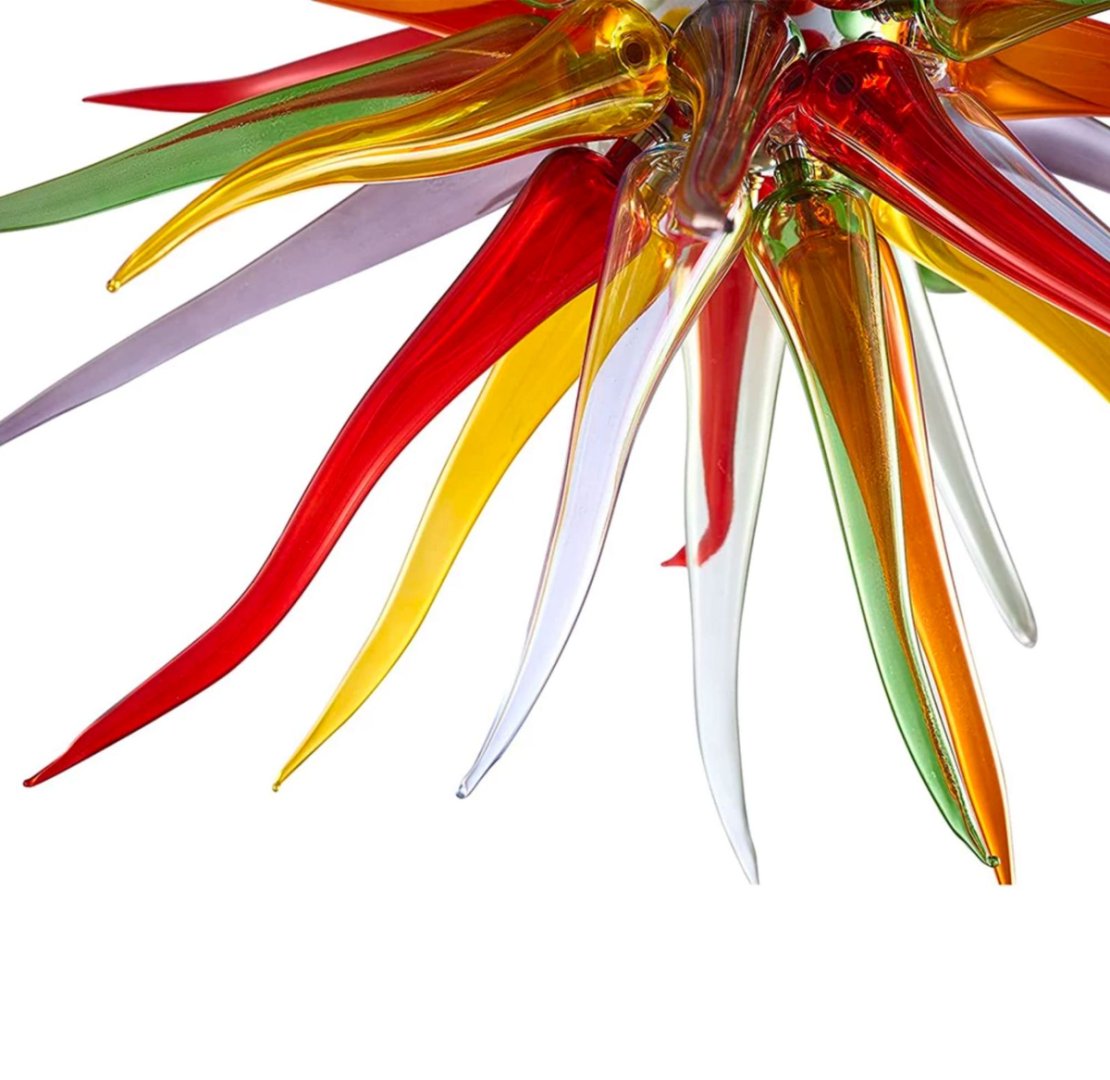 Mid-Century Blown Glass Chandelier – Retro Modern