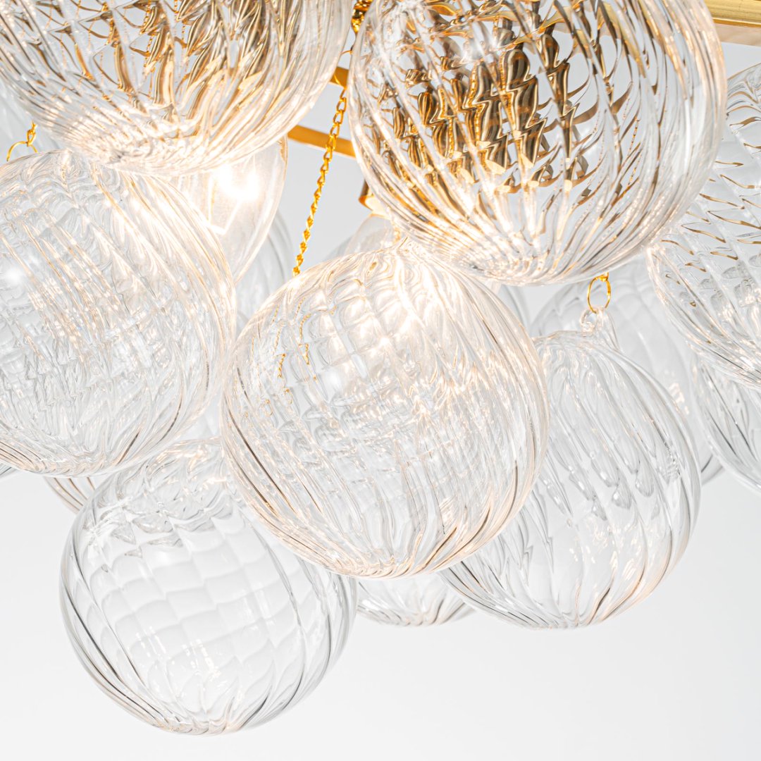 Bubble Glass Chandelier for Patio - Weatherproof Design