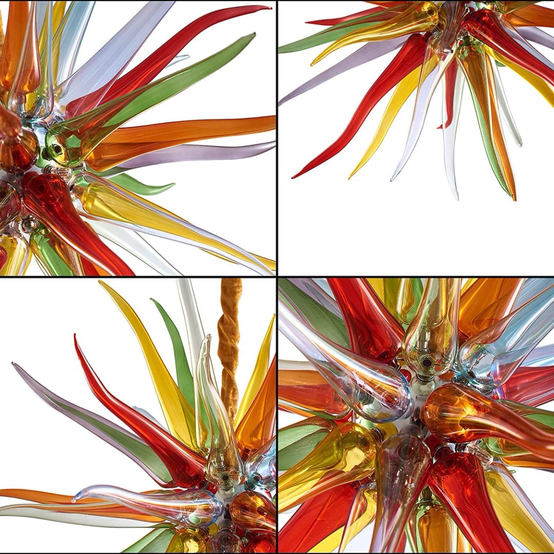 Mid-Century Blown Glass Chandelier – Retro Modern