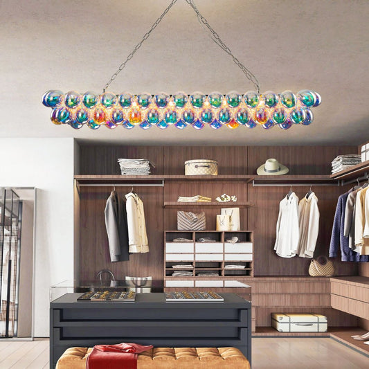 Bubble Glass Chandelier for Dining Room - Elegant Centerpiece