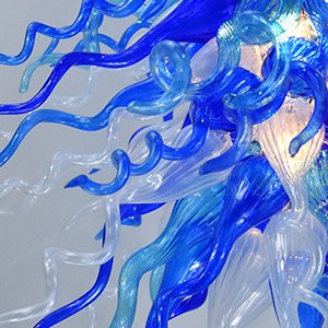 Luxury Blown Glass Chandelier - Elegant Ceiling Light Fixture