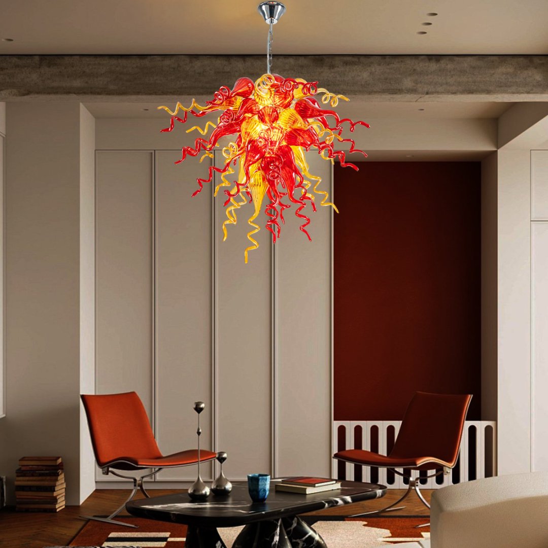 Blown Glass Chandelier – Handmade Luxury Lighting