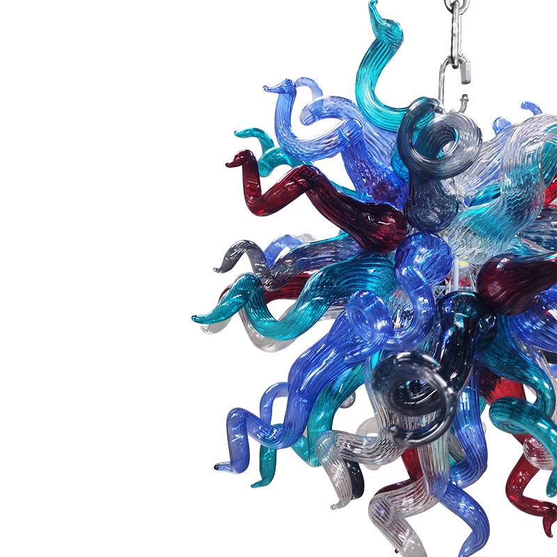 Minimalist Blown Glass Chandelier – Clean & Contemporary