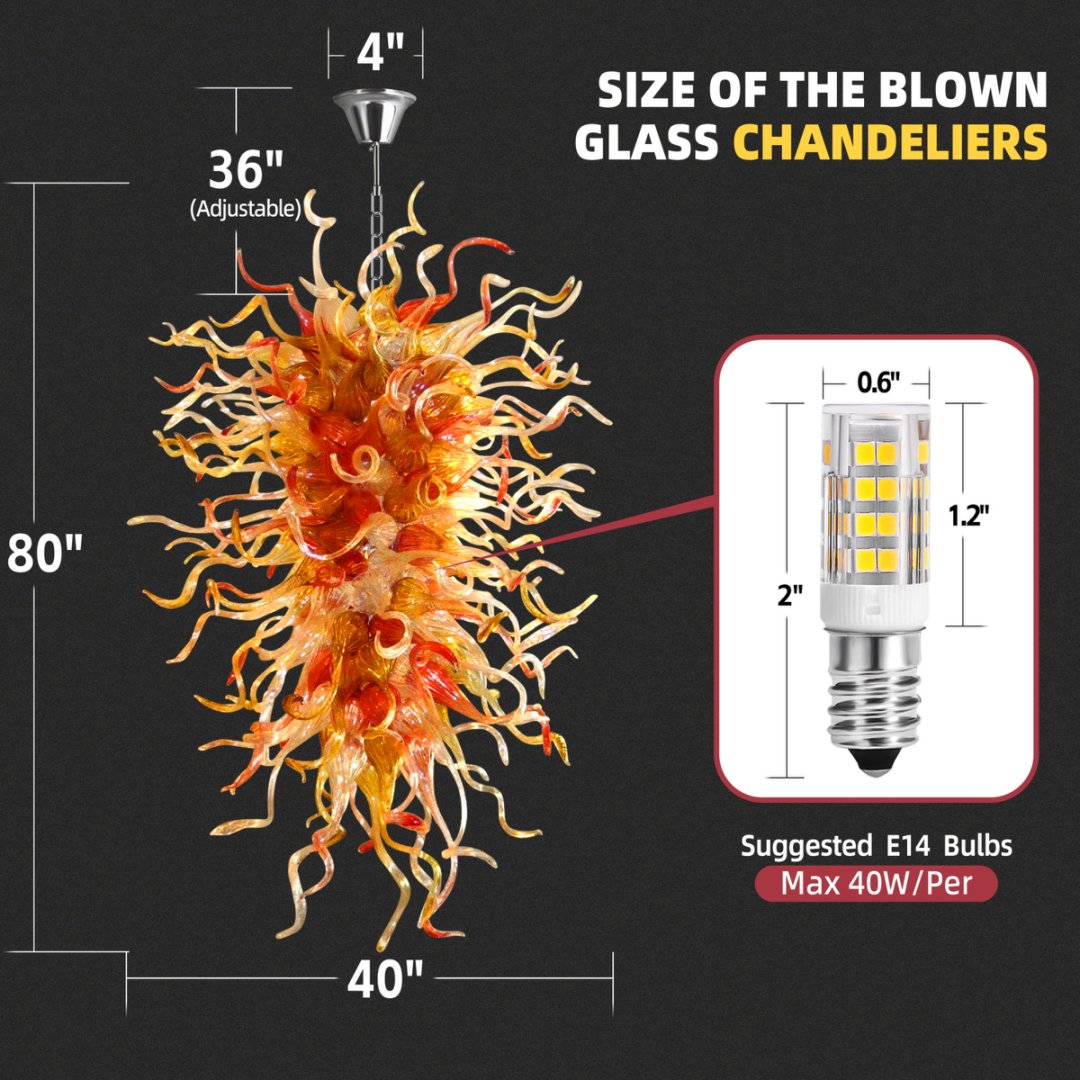 Handblown Glass Chandelier – Artisan Craftsmanship