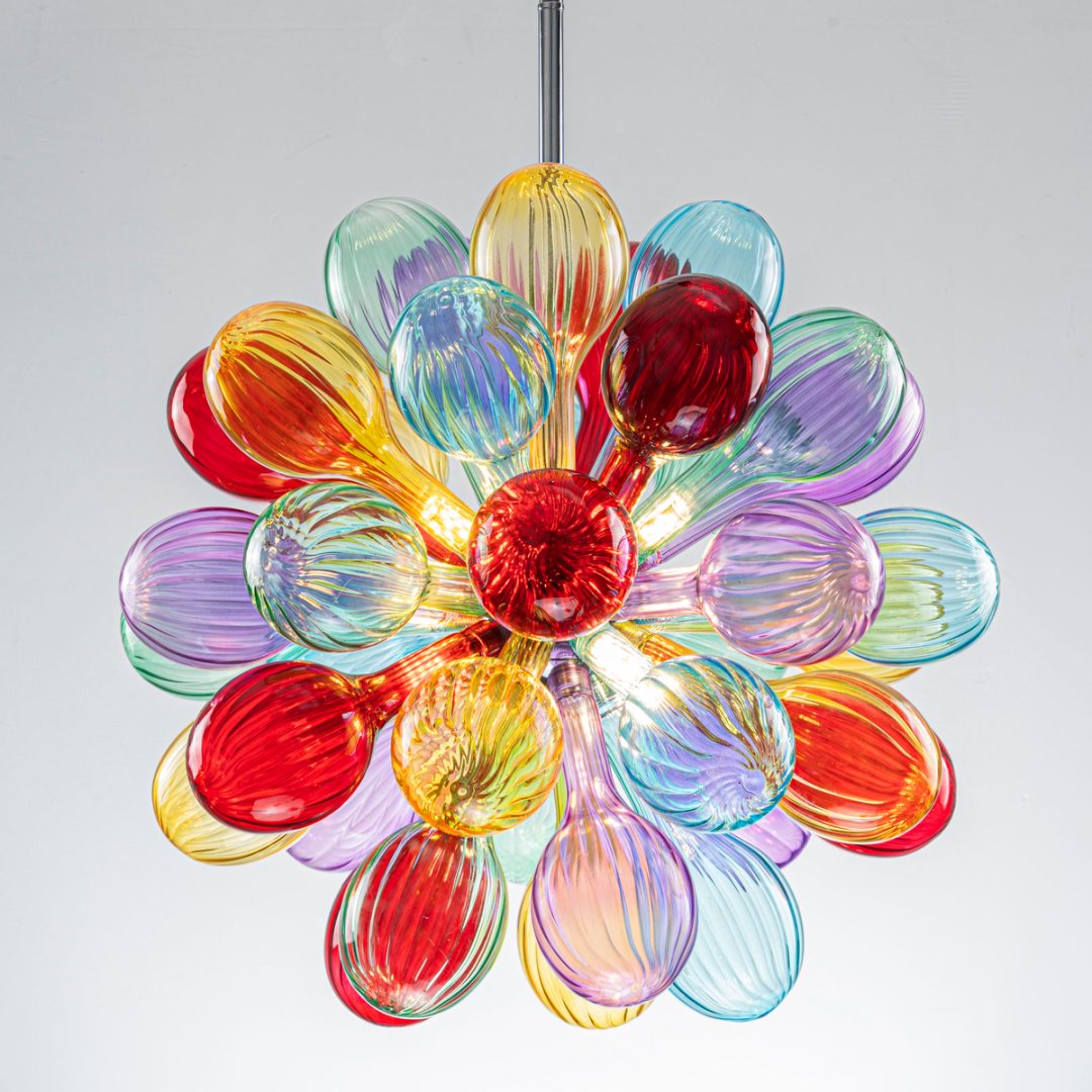 Crystal Bubble Glass Chandelier for Luxury Penthouse