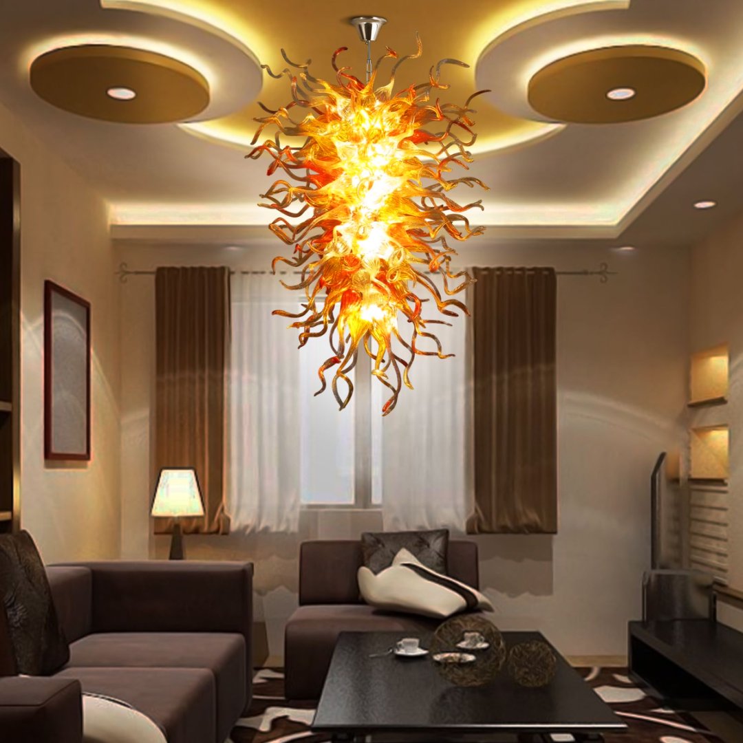 Handblown Glass Chandelier – Artisan Craftsmanship