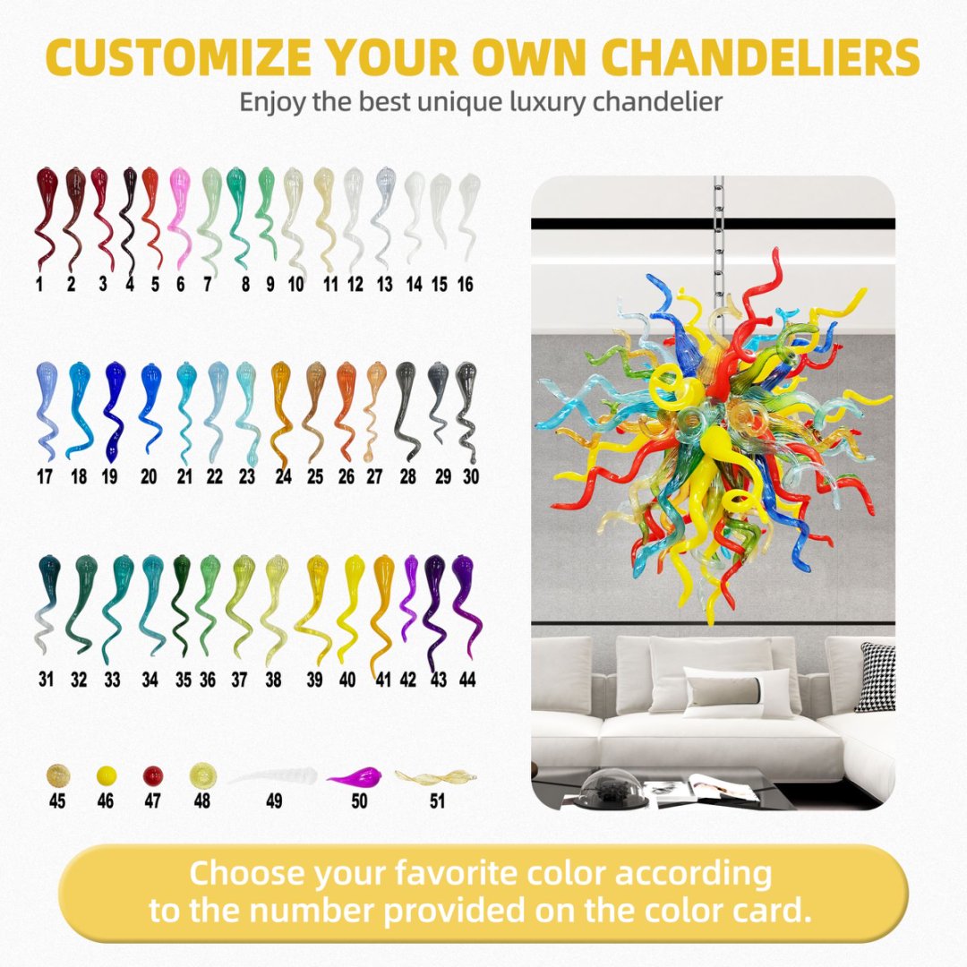 Small Blown Glass Chandelier – Perfect for Bedrooms