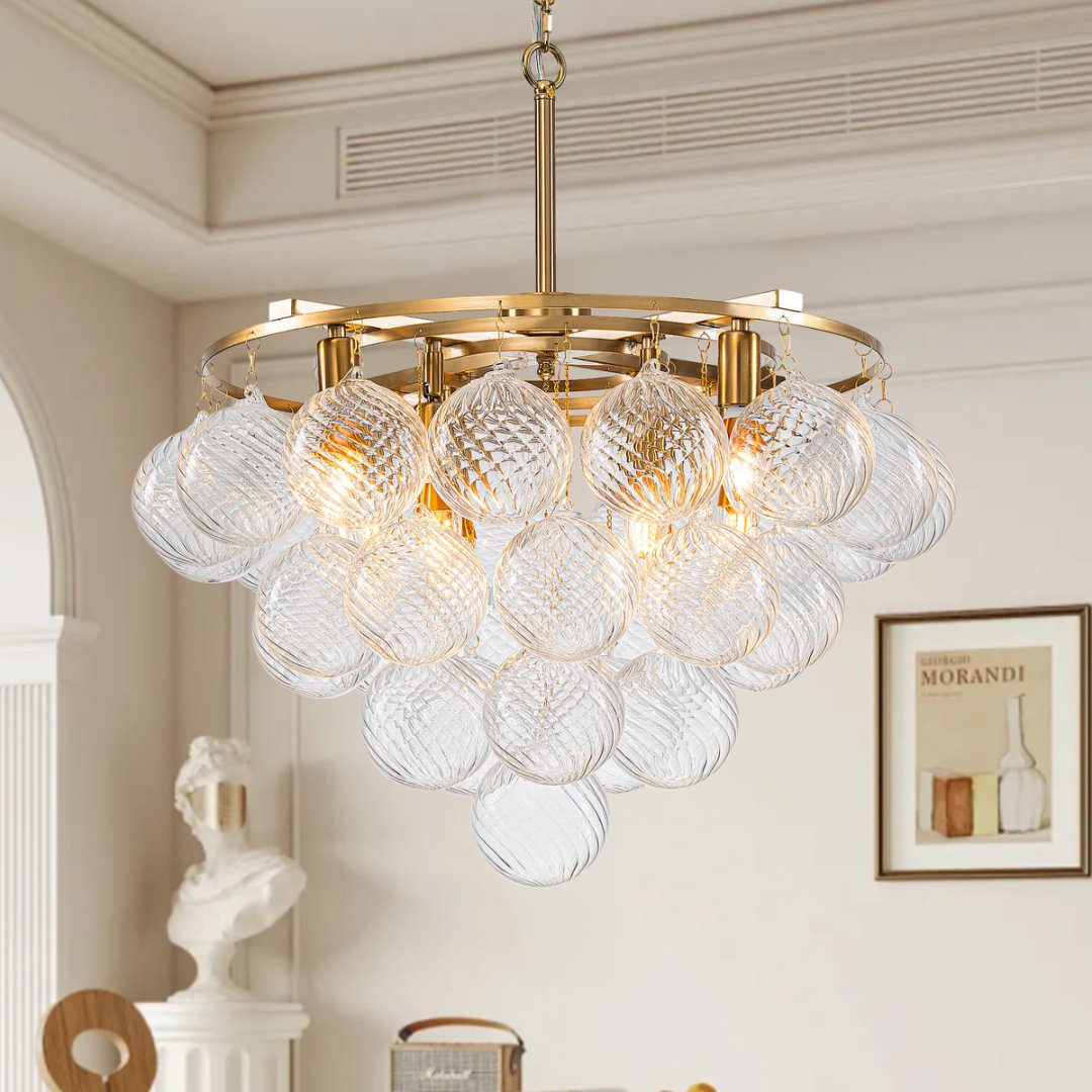 Bubble Glass Chandelier for Bathroom - Spa-Like Luxury