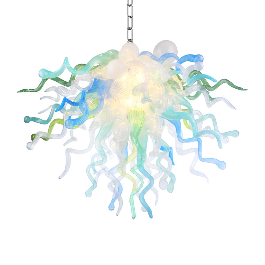 Vintage Blown Glass Chandelier – Classic Timeless Design