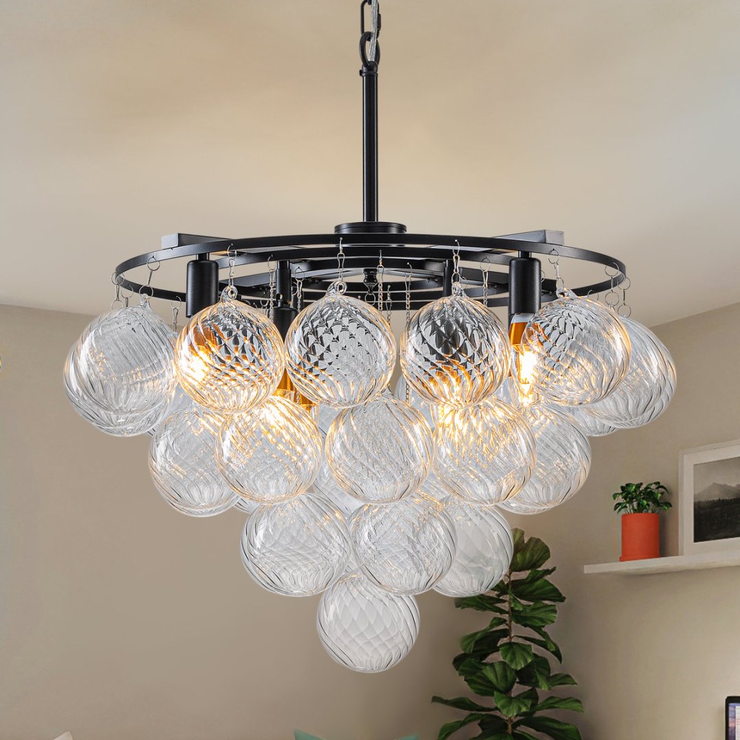 Bubble Glass Chandelier for Bathroom - Spa-Like Luxury