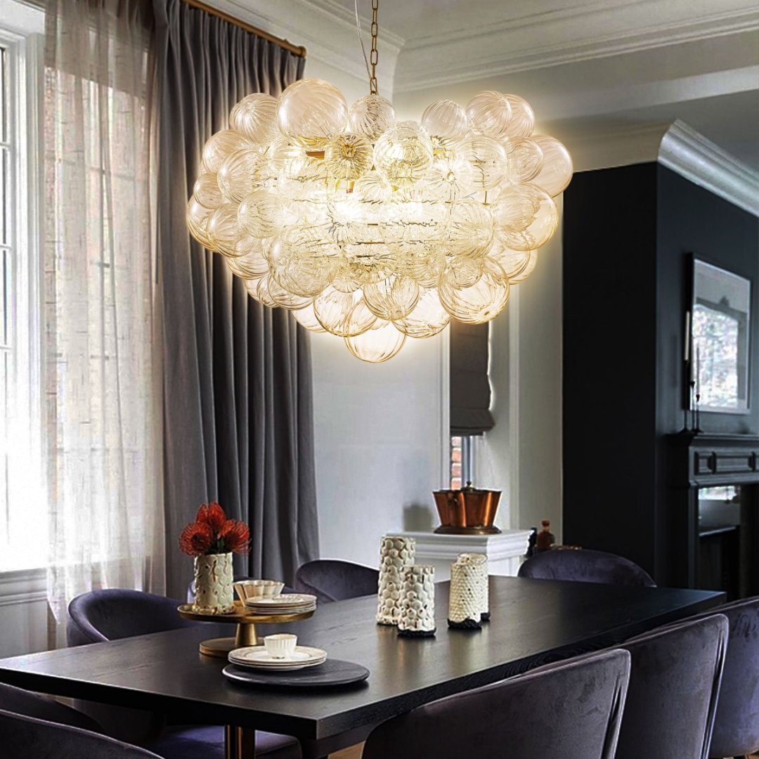 Modern Bubble Glass Chandelier for Contemporary Loft