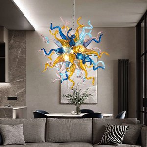 Luxury Blown Glass Chandelier – Affordable Elegance