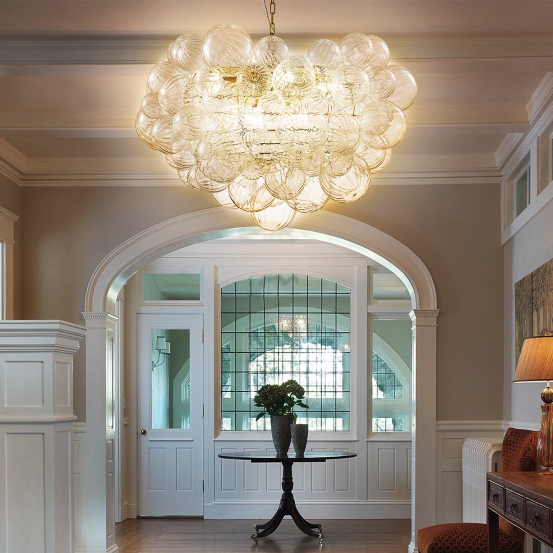 Modern Bubble Glass Chandelier for Contemporary Loft