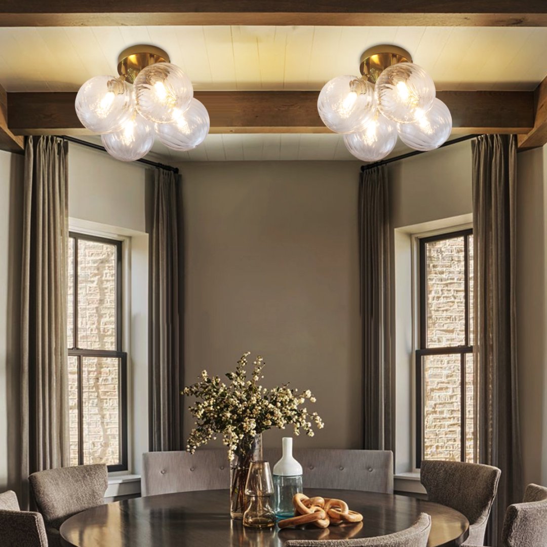 Waterfall Bubble Glass Chandelier for Stairwell