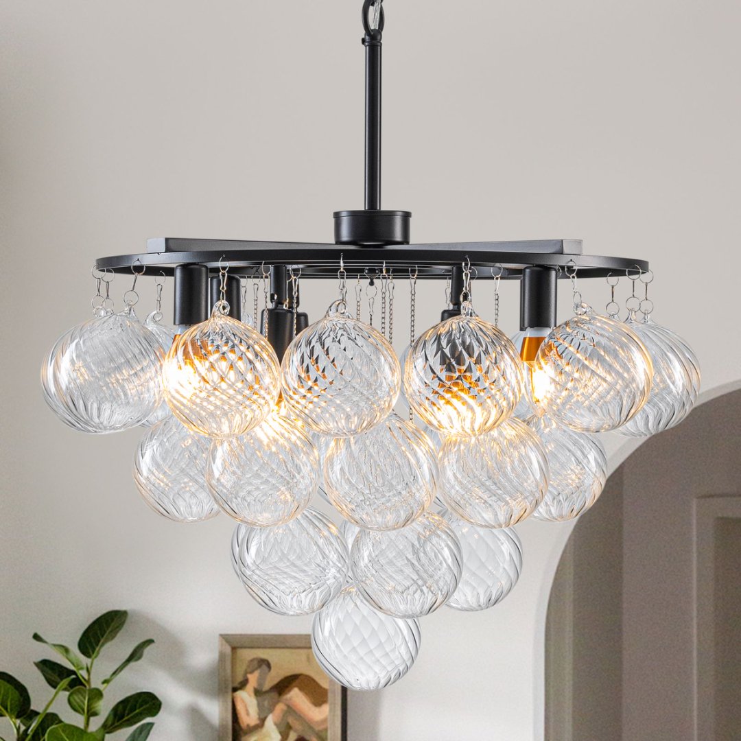 Bubble Glass Chandelier for Bathroom - Spa-Like Luxury