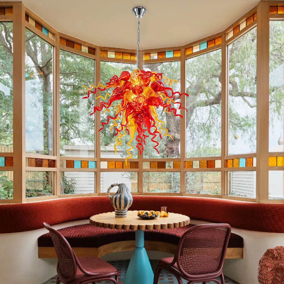 Blown Glass Chandelier – Handmade Luxury Lighting