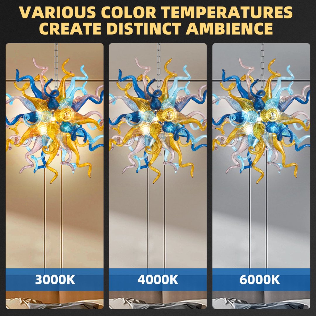 Luxury Blown Glass Chandelier – Affordable Elegance