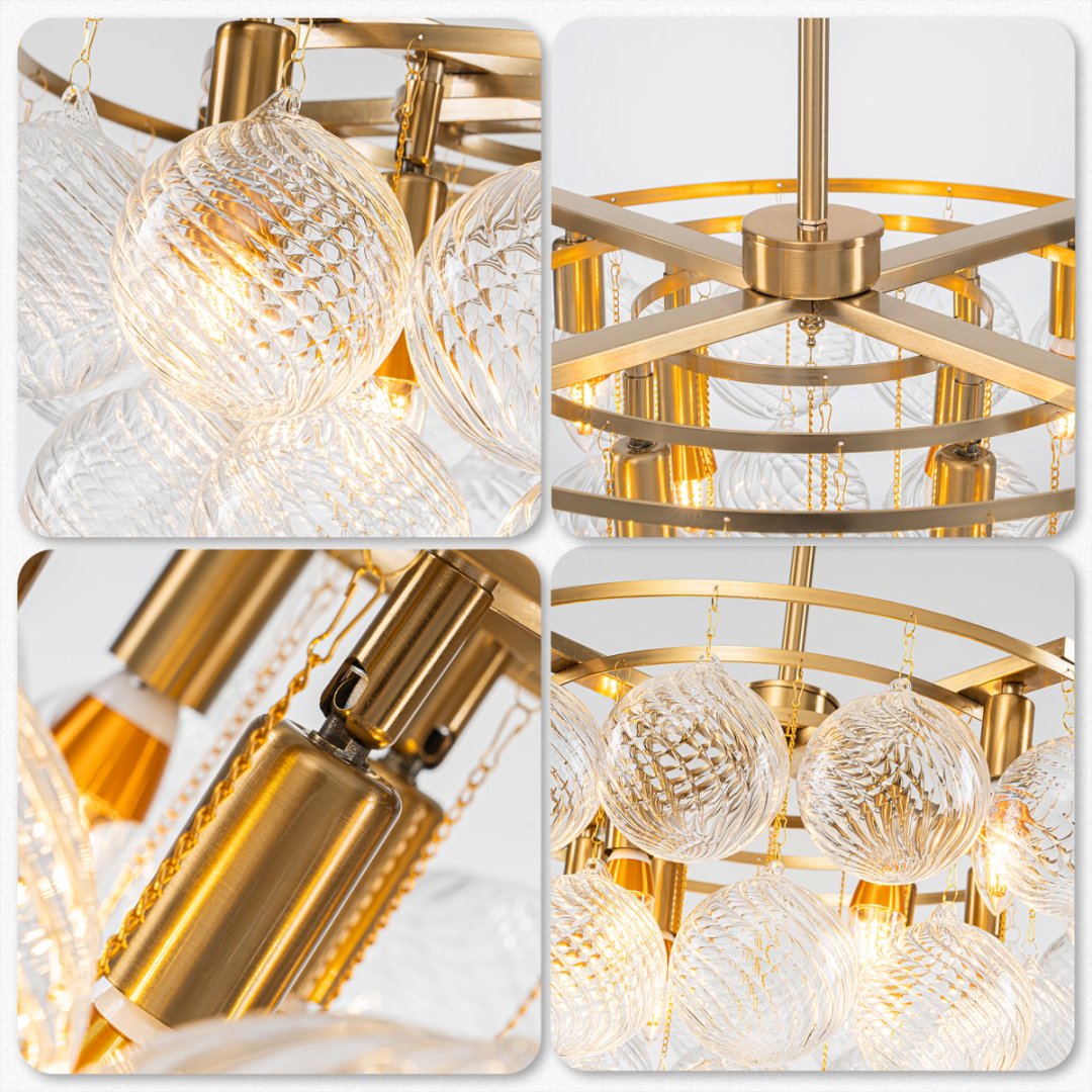 Bubble Glass Chandelier for Bathroom - Spa-Like Luxury