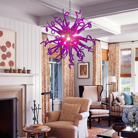 Ocean Blue Blown Glass Chandelier – Coastal Vibes